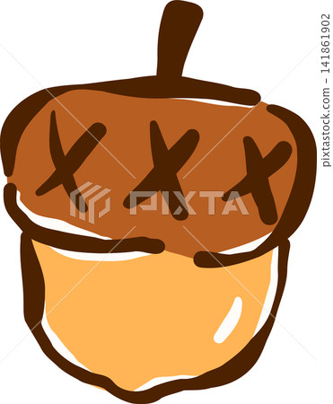 Hand Drawn Acorn Illustration 141861902