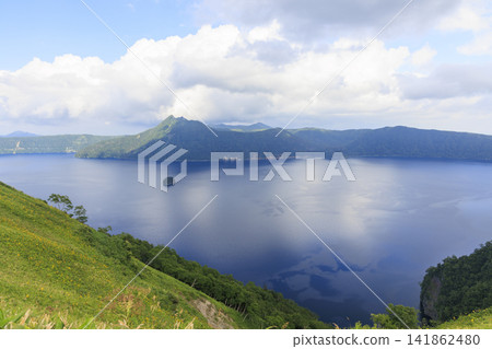 Lake Mashu (Located in Hokkaido, Japan, boasts the clearest water in Japan and the second clearest water in the world after Lake Baikal in Russia) Lake Mashu (Located in Hokkaido, Japan, boasts the clearest water in Japan and the second clearest water in the world after Lake Baikal in Russia) 141862480