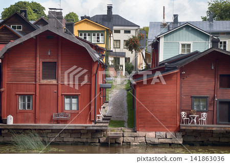 old rust red warehouses old rust red warehouses 141863036