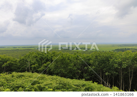 從Hosooka天文台(北海道)看釧路濕地 從Hosooka天文台(北海道)看釧路濕地 141863166