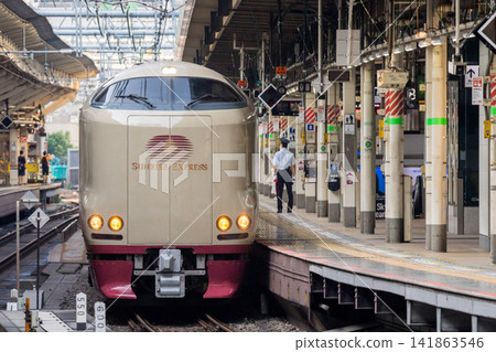 【東海道線】日出號瀨戶/出雲號列車抵達東京車站 【東海道線】日出號瀨戶/出雲號列車抵達東京車站 141863546