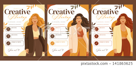 elegant female networking event templates collection elegant female networking event templates collection 141863625