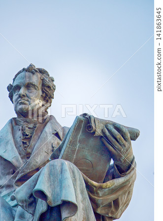 Ampere square and the monument to Andre-Marie Ampere Ampere square and the monument to Andre-Marie Ampere 141863645