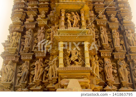 Alto-relievo of temples of Khajuraho Alto-relievo of temples of Khajuraho 141863795