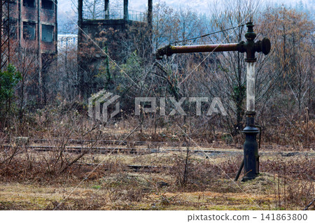 Abandoned factory in mountains. Abandoned factory in mountains. 141863800