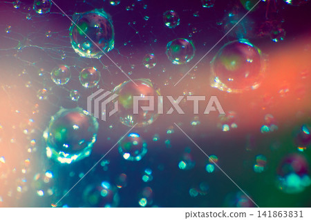 magic web with water droplets in the microcosm. magic web with water droplets in the microcosm. 141863831