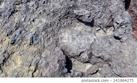 The rugged lava texture of Toshiki Coast on Izu Oshima Island 141864275