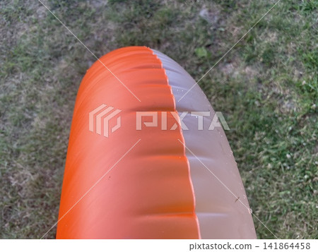Swimming ring float in pool water Swimming ring float in pool water 141864458