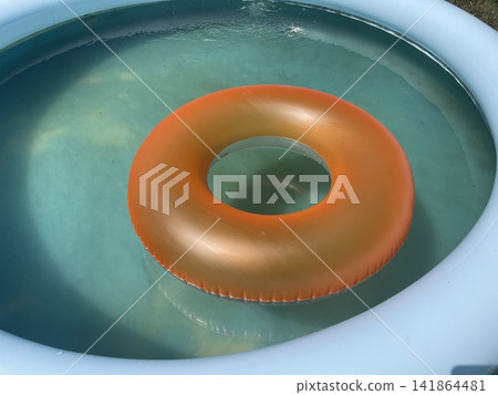 Swimming ring float in pool water 141864481