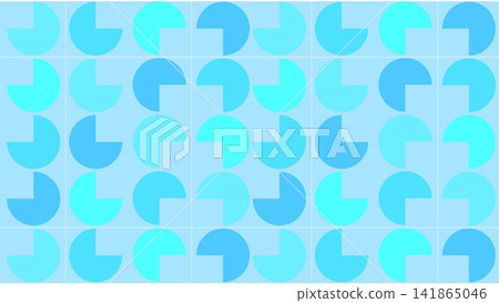 Blue and light blue geometric pattern background material Blue and light blue geometric pattern background material 141865046