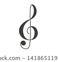 黑高音譜號 141865119