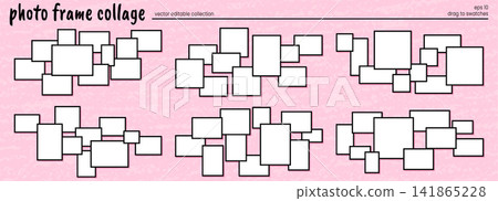 Layout grid frame for gallery montage collage and picture photo scrapbook. Border board multiple for visual moodboard photography and memory post presentation. Nostalgic layered image. Layout grid frame for gallery montage collage and picture photo scrapbook. Border board multiple for visual moodboard photography and memory post presentation. Nostalgic layered image. 141865228