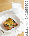 Tomato bread gratin with canned mackerel, made with sliced bread 141865409
