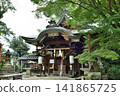 Awata Shrine's main hall, surrounded by greenery in summer (Higashiyama Ward, Kyoto City) 141865725