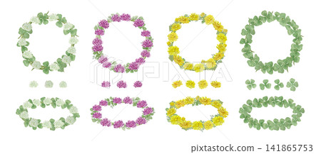 colorful spring flower wreath colorful spring flower wreath 141865753