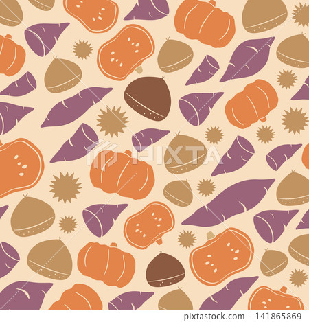 Simple sweet potato, chestnut, and pumpkin background - square Simple sweet potato, chestnut, and pumpkin background - square 141865869