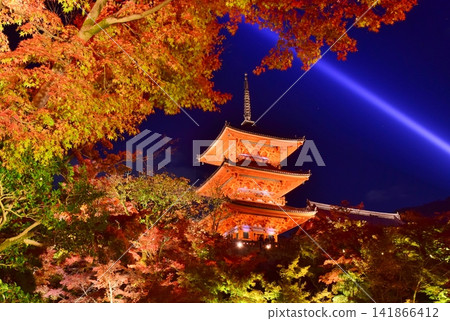 Kiyomizu-dera Temple illuminated in autumn Kiyomizu-dera Temple illuminated in autumn 141866412