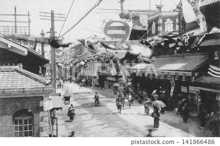 Old photograph, 1909-1918, Dotonbori, Osaka City Old photograph, 1909-1918, Dotonbori, Osaka City 141866486