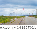 The summer Orolon Line leading to the Otonrui Wind Power Plant, Horonobe Town, Hokkaido 141867011