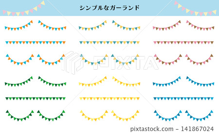 A set of simple triangular garlands A set of simple triangular garlands 141867024