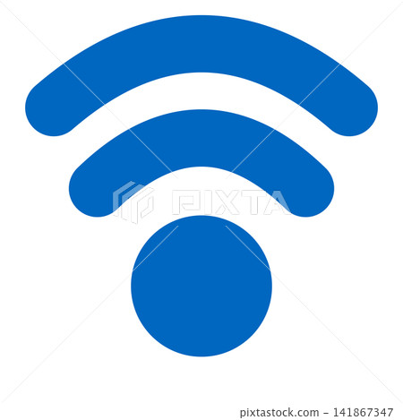 The ripple effect of the tap: a blue circle and two upward-opening arcs. The ripple effect of the tap: a blue circle and two upward-opening arcs. 141867347