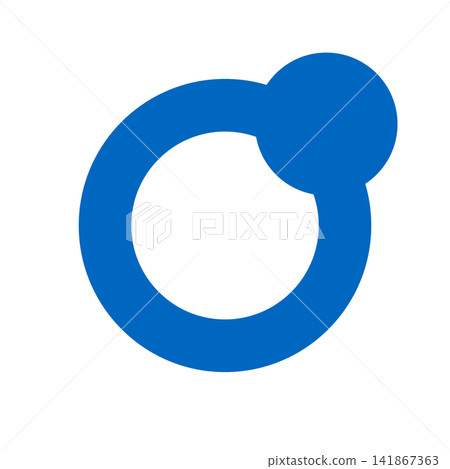 A single large orb orbits around a blue ring throughout the day. A single large orb orbits around a blue ring throughout the day. 141867363