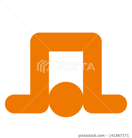 Detour: The orange line goes around the central circular obstacle. Detour: The orange line goes around the central circular obstacle. 141867371