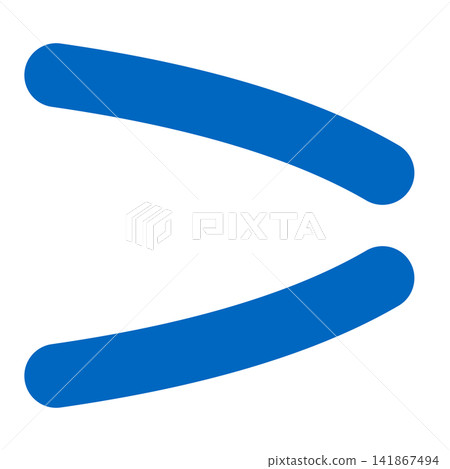 Convergence narrowing: The two blue arcs narrow as they move to the right. 141867494