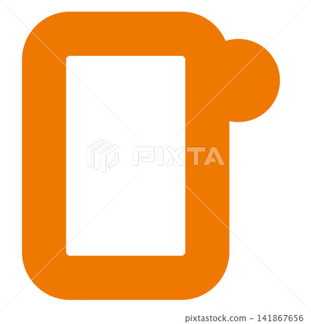 Unsaved mark: Orange document frame and round mark in the upper right corner Unsaved mark: Orange document frame and round mark in the upper right corner 141867656