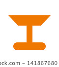 A plate sold by weight; a wide orange plate placed on a stand with a scale. 141867680