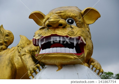 台灣,基隆,中正公園,大佛禪寺,守護獅子狗 台灣,基隆,中正公園,大佛禪寺,守護獅子狗 141867754