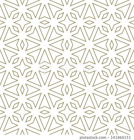 Seamless pattern in arabic geometric style in lines Seamless pattern in arabic geometric style in lines 141868151