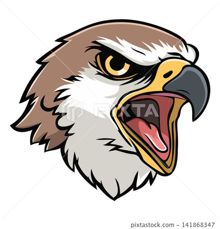 falcon head mascot logo design vector 141868347