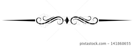 Elegant Swirl Flourish Ornamental Divider Vector Elegant Swirl Flourish Ornamental Divider Vector 141868655