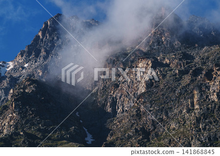 Textured rocks in the mountains Textured rocks in the mountains 141868845