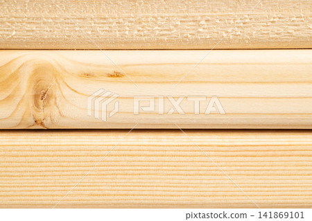 Horizontal pattern of pure natural wood slats in warm color Horizontal pattern of pure natural wood slats in warm color 141869101