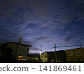 Clouds illuminated by the setting sun 141869461