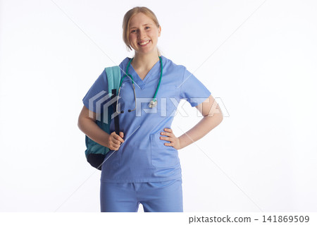Upbeat Nursing Student Starting Her Medical Education Journey Upbeat Nursing Student Starting Her Medical Education Journey 141869509