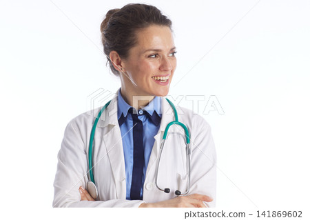 Confident Female Physician Looking Aside 141869602