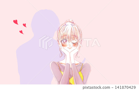 Silhouette of a woman who is liked by men Silhouette of a woman who is liked by men 141870429