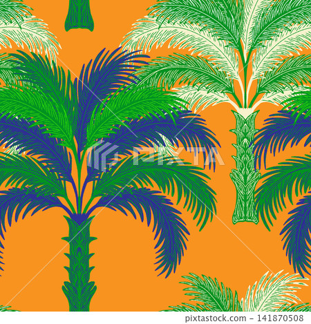 seamless pattern with palm trees seamless pattern with palm trees 141870508