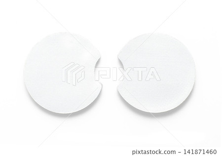 Two Nylon Coasters Isolated on Transparent Background for Product Mockup and Display 141871460