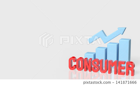 Rising Consumer Demand and Business Growth Market Concept 3d render. Rising Consumer Demand and Business Growth Market Concept 3d render. 141871666