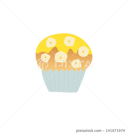 Banana muffin illustration Banana muffin illustration 141871974