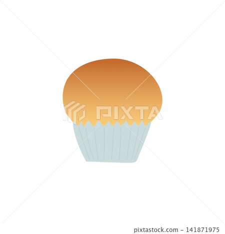 Illustration of a plain muffin Illustration of a plain muffin 141871975