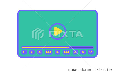 Video player template with different buttons Video player template with different buttons 141872126