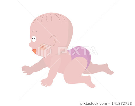 可愛的嬰兒插畫素材。 可愛的嬰兒插畫素材。 141872738