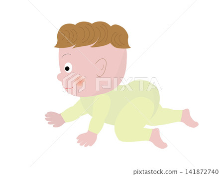 可愛的嬰兒插畫素材。 141872740