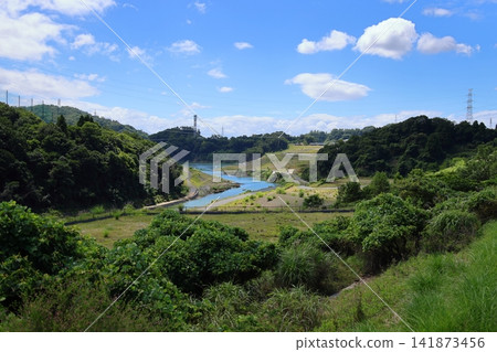 ◇茨木北水壩公園(從大岩展望廣場附近眺望吊橋)/大阪府茨木市 ◇茨木北水壩公園(從大岩展望廣場附近眺望吊橋)/大阪府茨木市 141873456