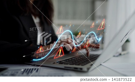 Economic Caution and Risk Alert in Volatile Market with Financial Warning Muxer Economic Caution and Risk Alert in Volatile Market with Financial Warning Muxer 141873522